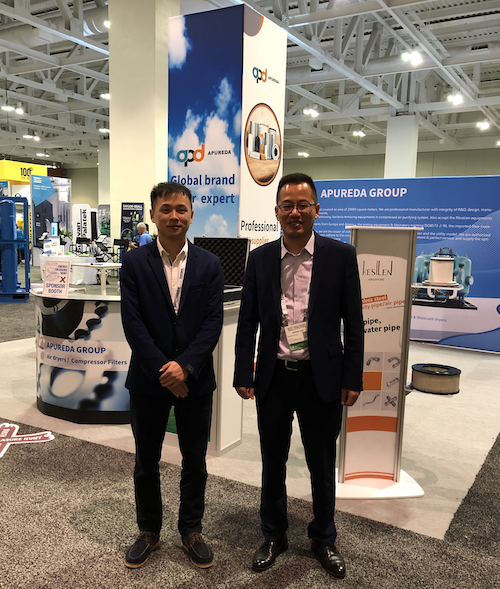  Austin Wang and Jackey Lee at the Apureda Group booth 