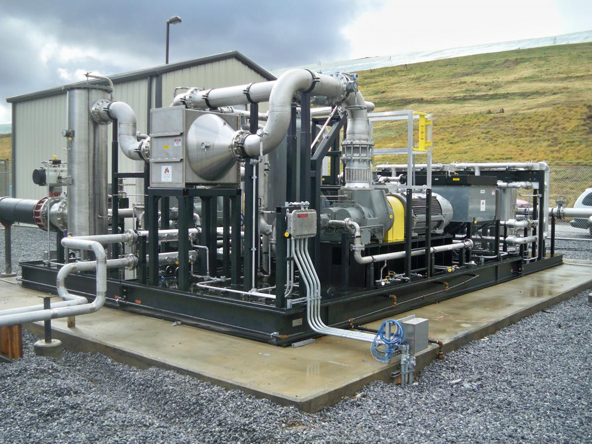 LeRoi Gas Screw Package Compressing Biogas