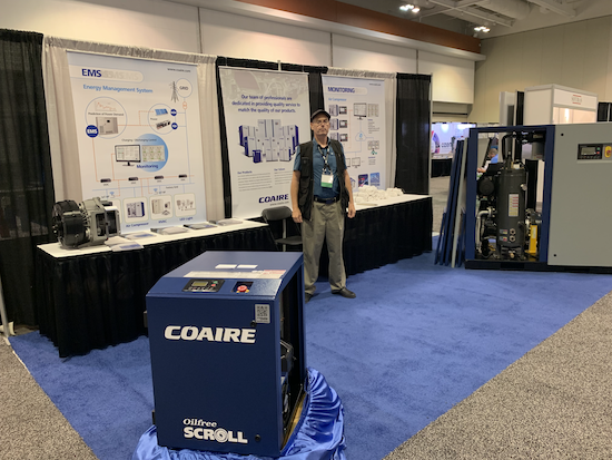 Andrew Nachtigall at the Coaire booth.
