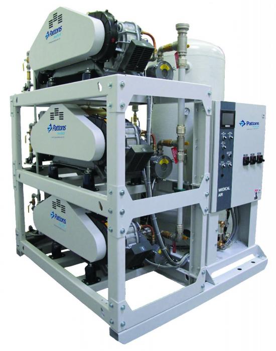 15-horsepower (hp) triplex scroll medical air package