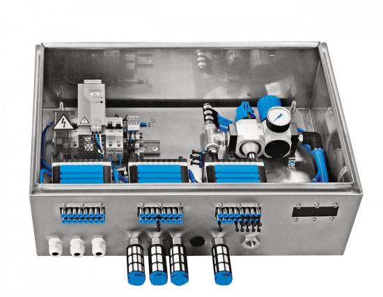 Festo valve terminal with multiple bulkhead mounting