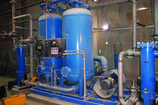 Heated blower desiccant dryer