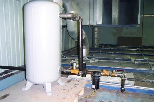 Installed receiver and needle valve.