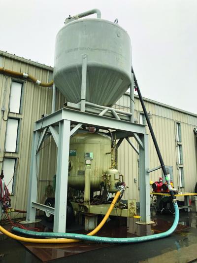 Sandblasting pot