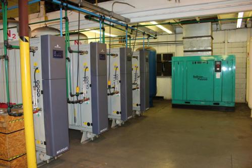 A complete on-site nitrogen generation system.