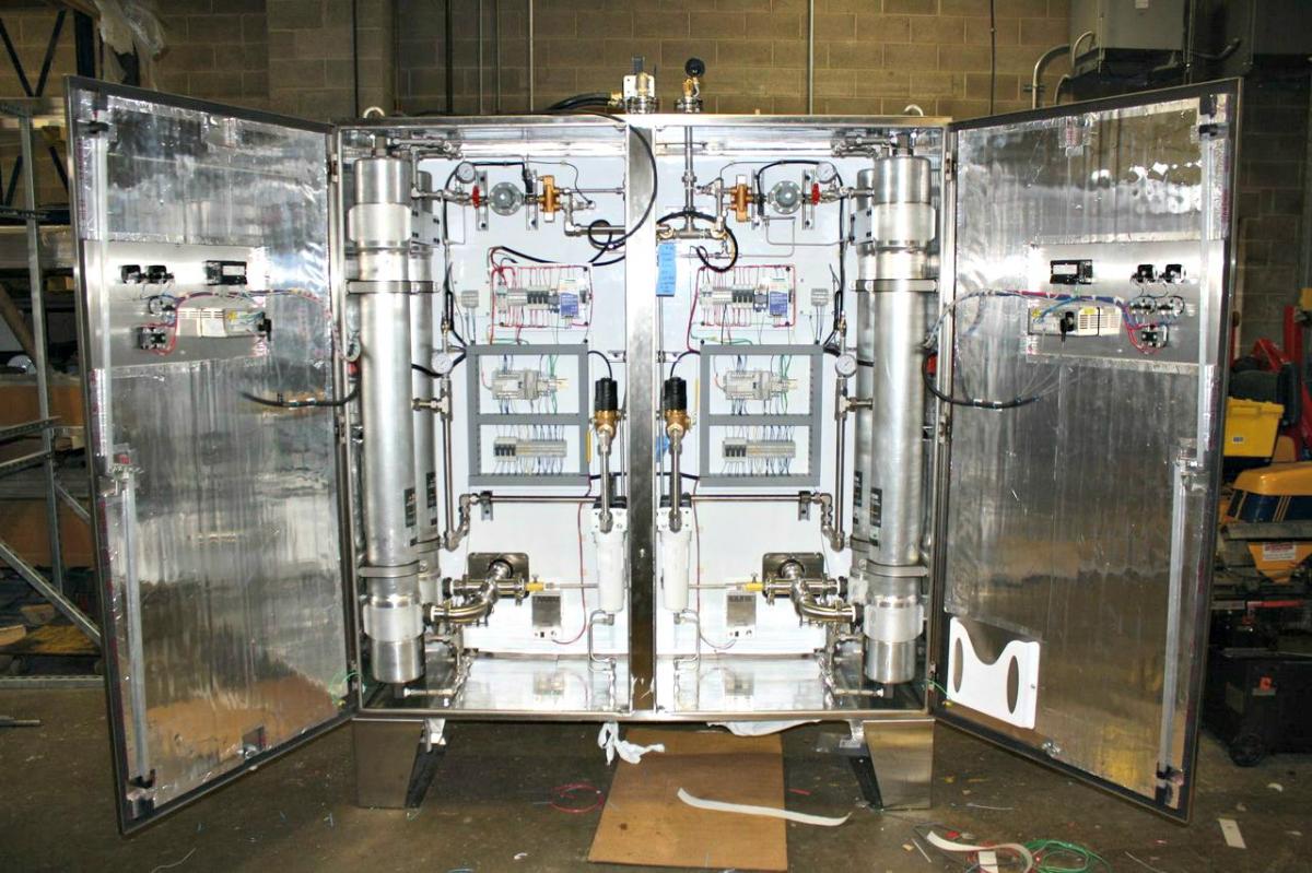 Internal view of the dual nitrogen generation system designed by Titus Air Systems