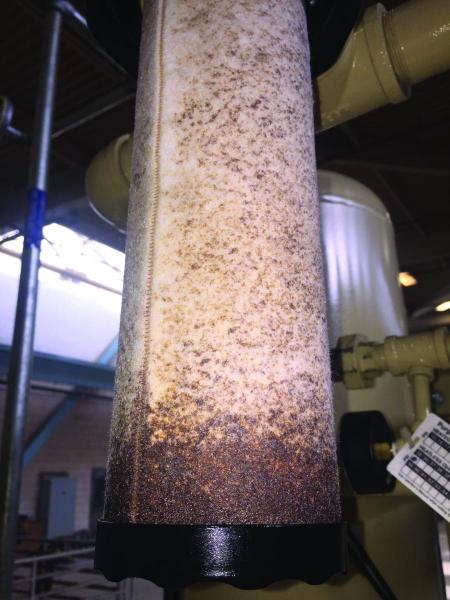 Oil on afterfilter element