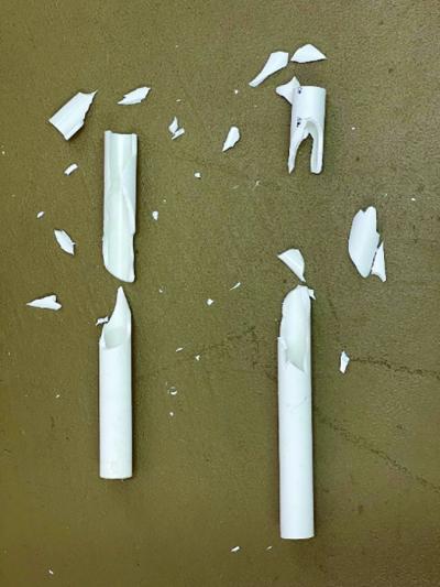 PVC Pipes broken