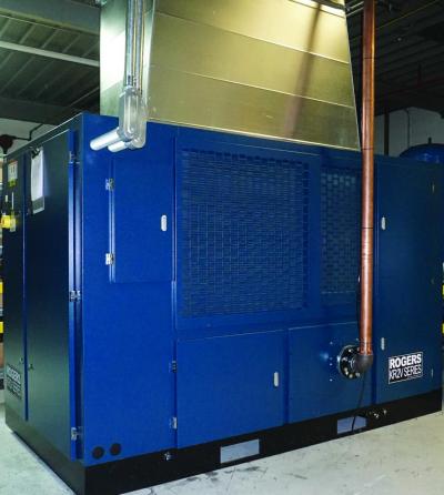 Compressor with vertical ductwork