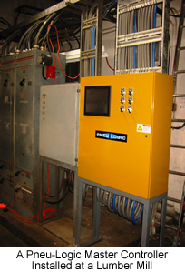 A Pneu-Logic Master Controller Installed at a Lumber Mill